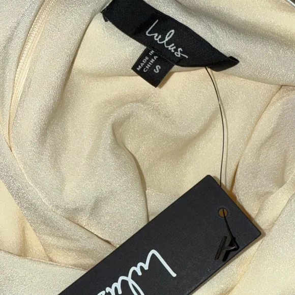 Lulus Exceptional Status Ivory Halter Backless Slip Midi Dress White Size Small - Picture 3 of 7